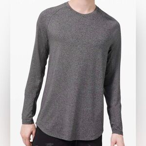Lululemon Drysense Long Sleeve Black / Rhino Grey Shirt Mens Sz M/L